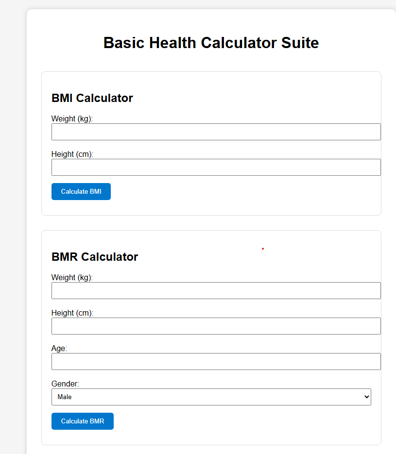 Basic Health Calculator Suite