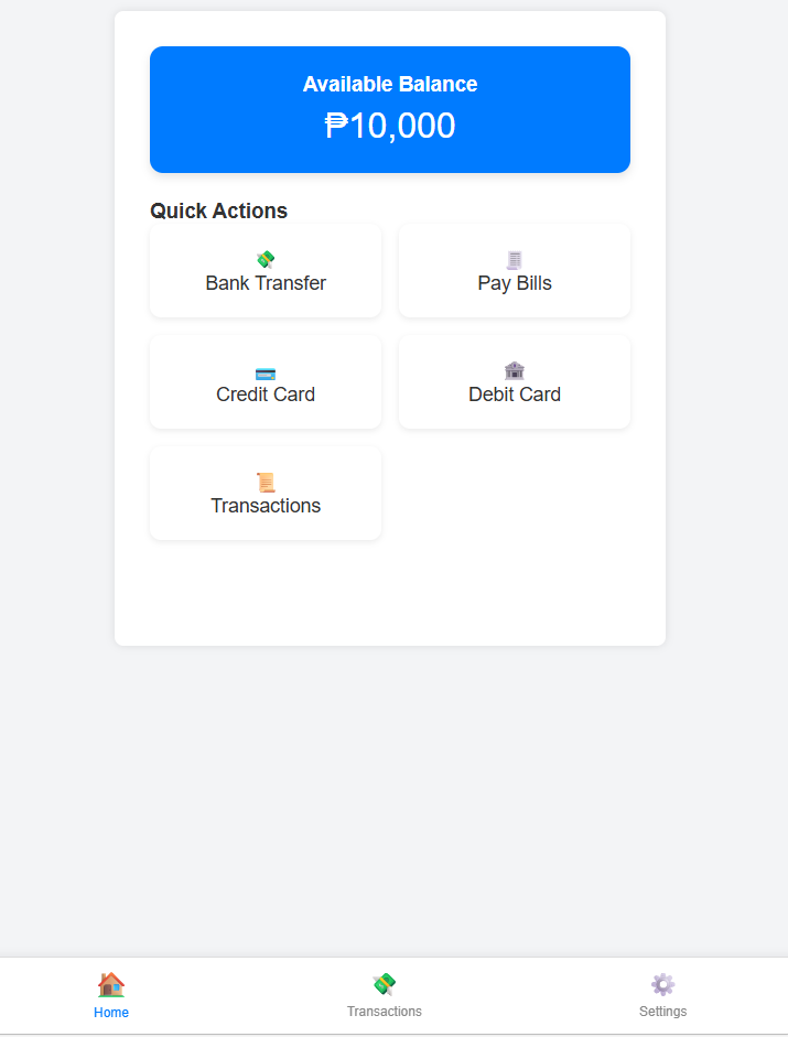 Mini Bank System